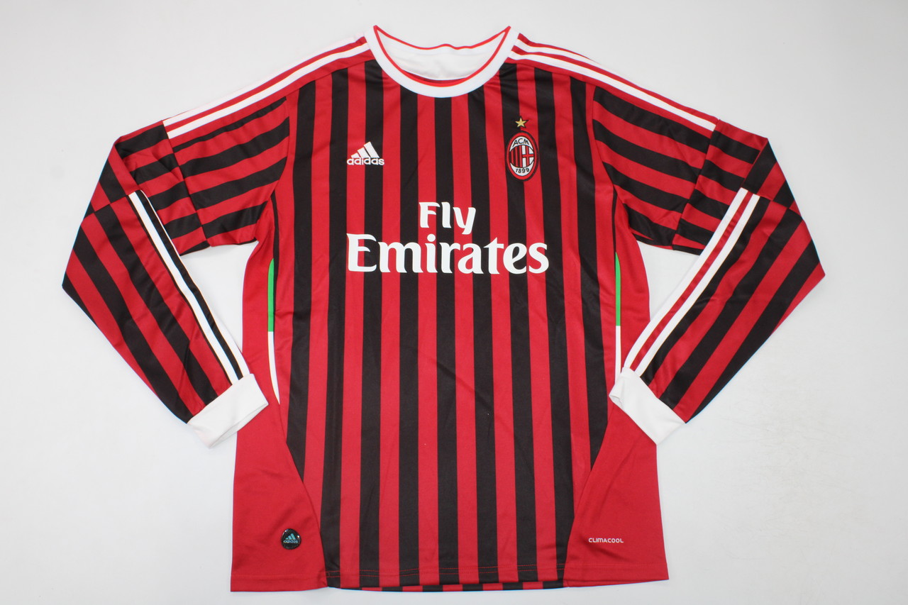 AAA Quality AC Milan 11/12 Home Long Soccer Jersey